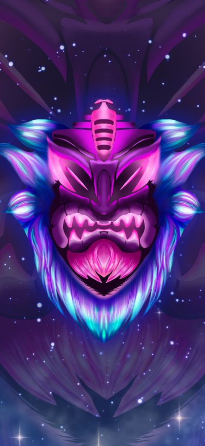 Fond d'écran iPhone Tiki Space Stars Field Abstract 4k