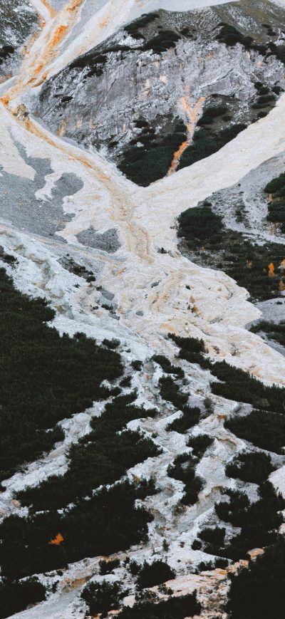 Fond d'écran iPhone Aerial View Of Frozen Winter Landscape 5k