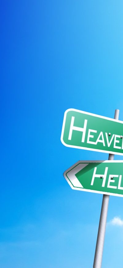 Fond d'écran iPhone Heaven Or Hell Sign Board