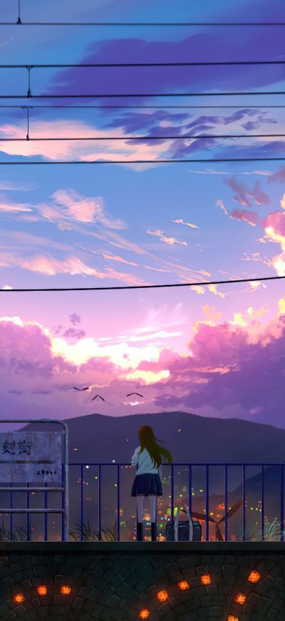 Fond d'écran iPhone Anime Girl Color Wheel