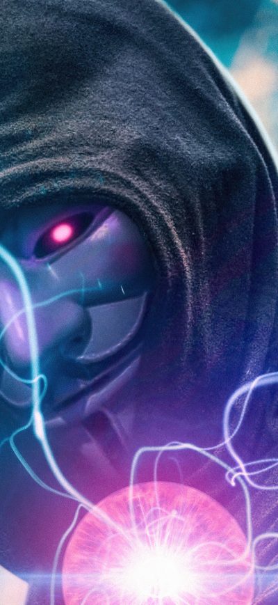 Fond d'écran iPhone Anonymus Guy With Powerful Powers 4k