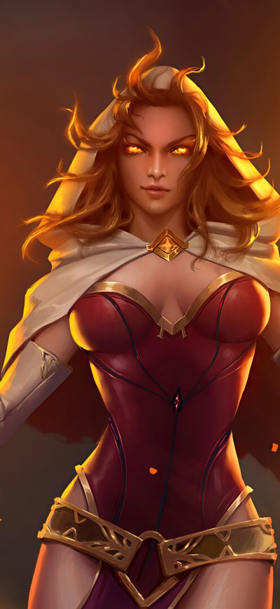 Fond d'écran iPhone Fire Wizard Queen 4k