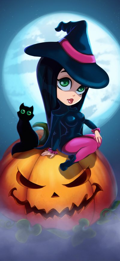 Fond d'écran Little Witch Art sur iPhone