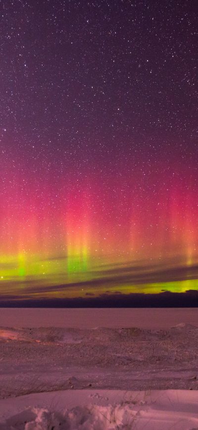 Fond d'écran Aurora Borealis In Marquette Michigan sur iPhone