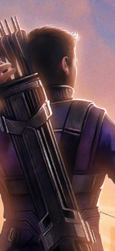 Fond d'écran iPhone Hawkeye Avengers Endgame Chinese Poster