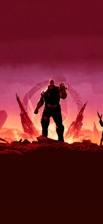 Fond d'écran iPhone Avengers Infinity War Minimal Art