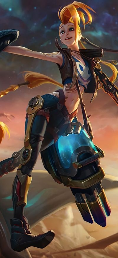 Fond d'écran iPhone Jinx League Of Legends 8k
