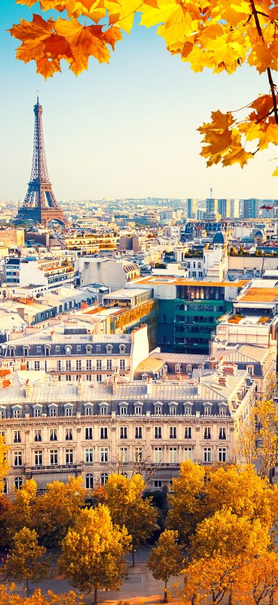 Fond d'écran iPhone Eiffel Tower Paris City Autumn 4k 5k