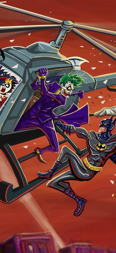 Fond d'écran iPhone Batman Vs Villians 4k