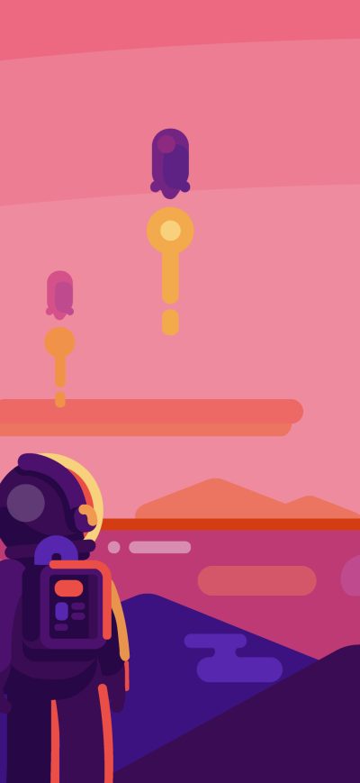 Fond d'écran Astronaut Landscape 4k sur iPhone