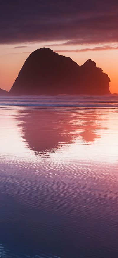 Fond d'écran iPhone Beach Reflection Sunset 4k