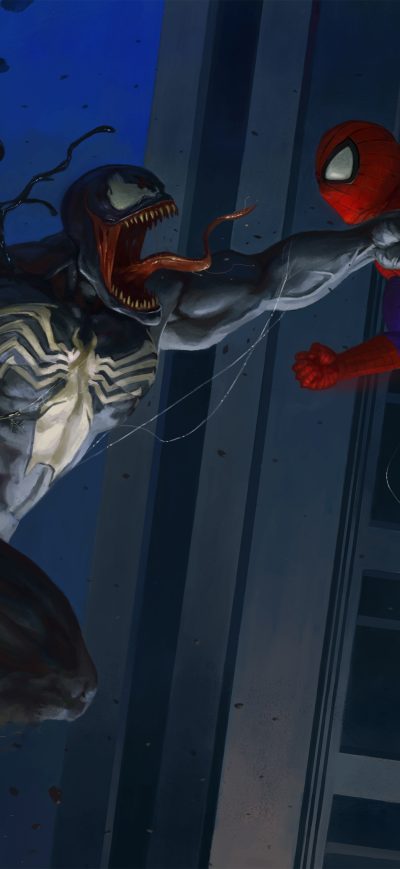 Fond d'écran iPhone Venom And Spiderman Artwork