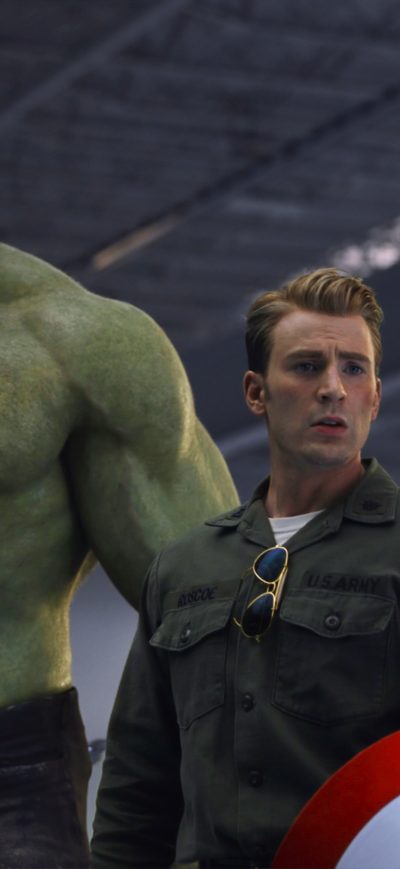 Fond d'écran iPhone Captain America And Hulk Time Travel Avengers End Game