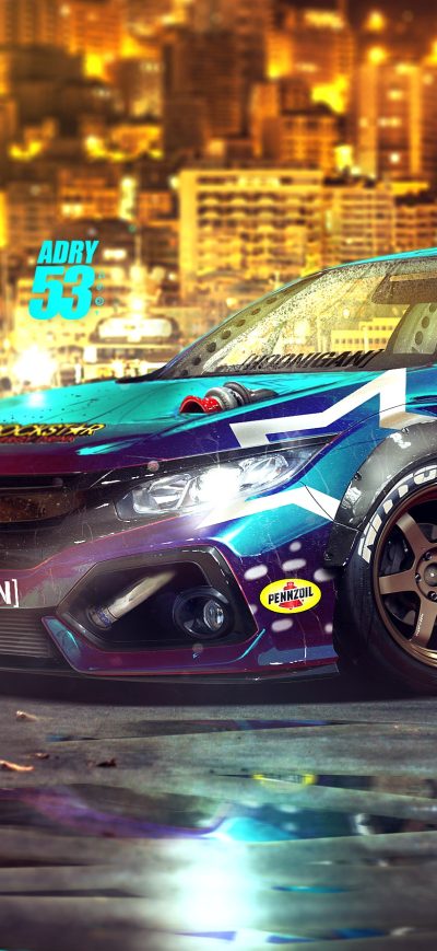 Fond d'écran iPhone Honda Colorful Digital Art 4k