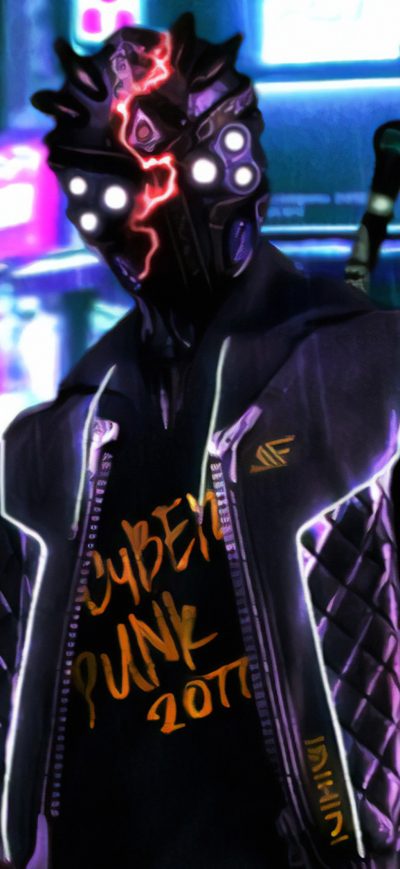 Fond d'écran iPhone Cyberpunk 2077 Tokyo Street 4k