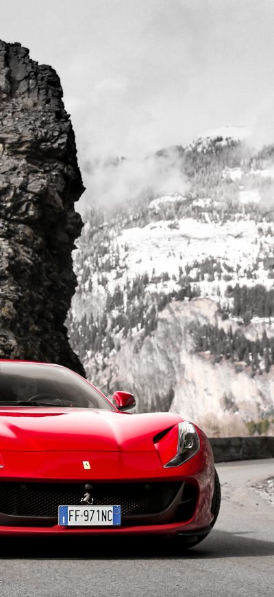 Fond d'écran iPhone Ferrari Portofino 5k