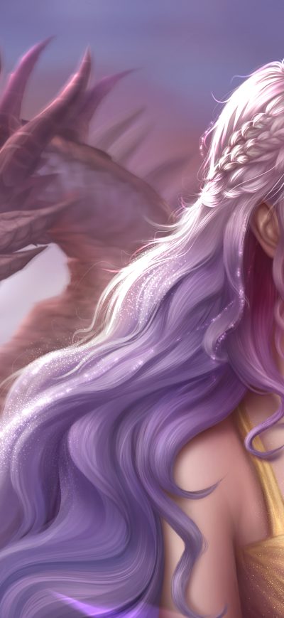 Fond d'écran iPhone Daenerys Targaryen Fantasy Art 4k