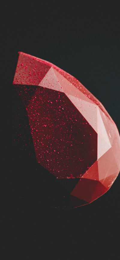 Fond d'écran iPhone Red Diamond Minimal Dark 5k
