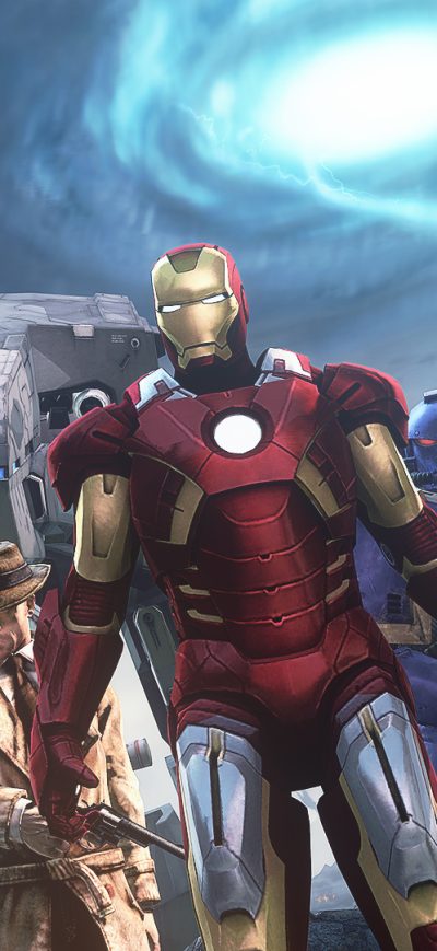 Fond d'écran iPhone Superheroes Crossover Artwork