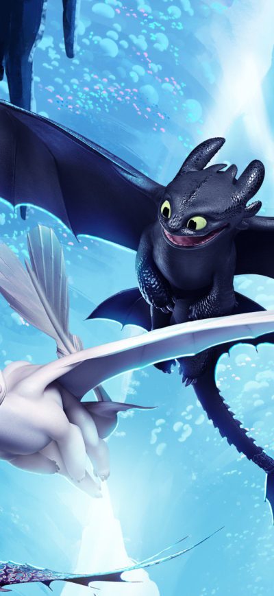 Fond d'écran iPhone How To Train Your Dragon The Hidden World Night Fury And Light Fury