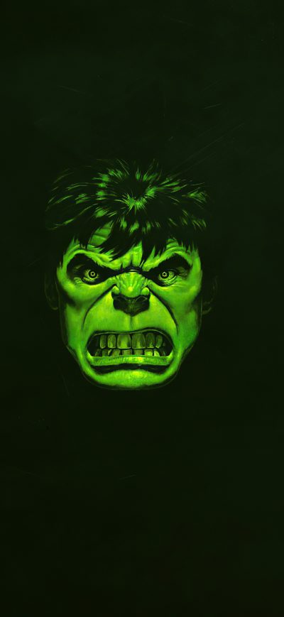 Fond d'écran iPhone Hulk Green Minimal 4k