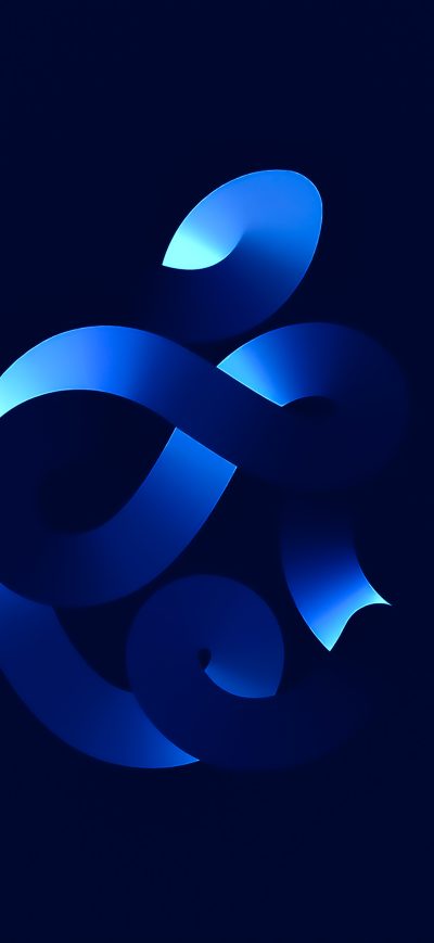 Fond d'écran iPhone Apple Event 2020 Blue Logo 4k