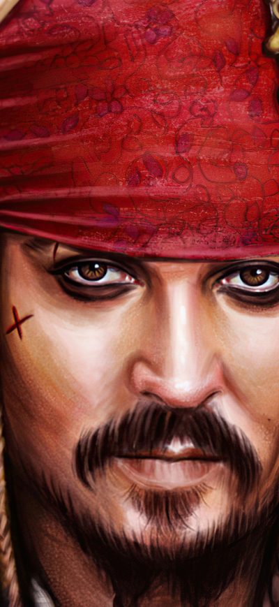 Fond d'écran iPhone Jack Sparrow Colorful Digital 2D Art 4k