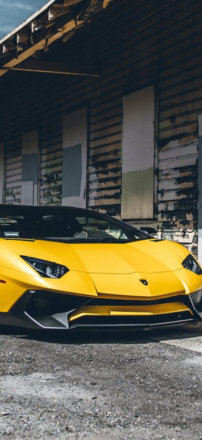 Fond d'écran iPhone Yellow LamborghiniAventador