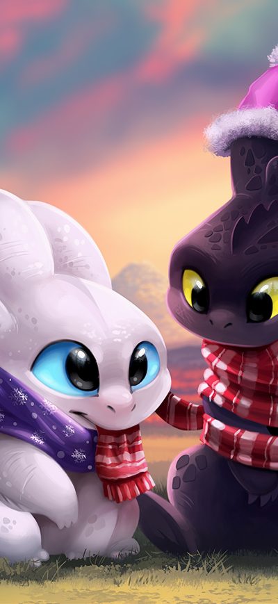 Fond d'écran iPhone Toothless And Night Fury Artwork 4k