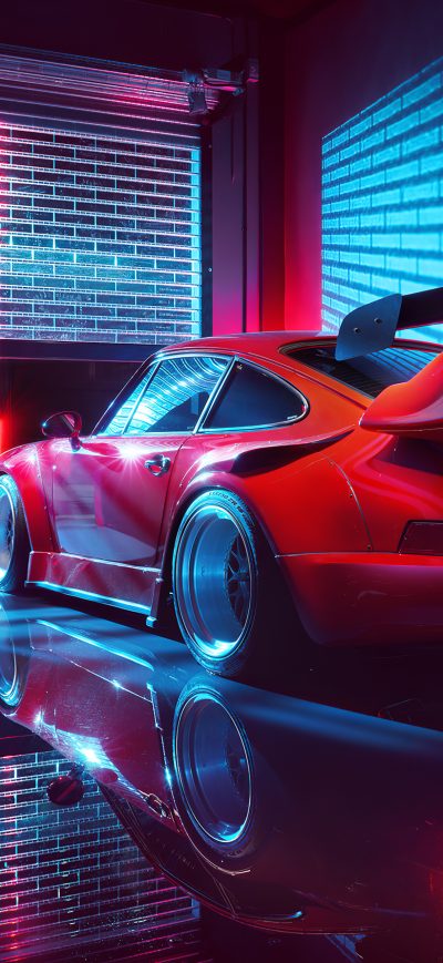 Fond d'écran iPhone Porsche Red 4k