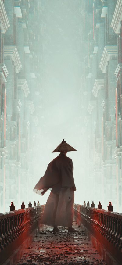 Fond d'écran iPhone Samurai Kasa Hat