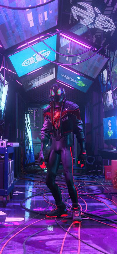 Fond d'écran iPhone Marvels Spider Man Miles Morales 4k