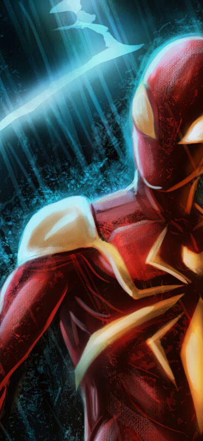 Fond d'écran iPhone Red Gold Spiderman Suit