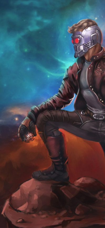 Fond d'écran iPhone 4k Star Lord Art