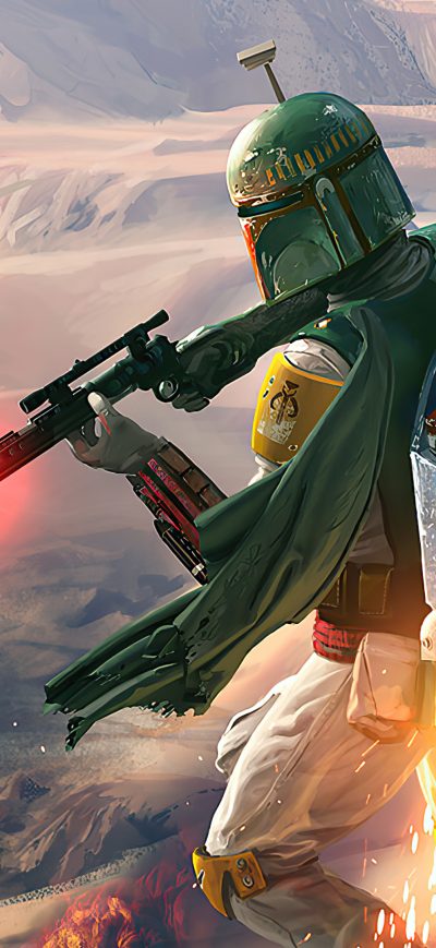 Fond d'écran iPhone Boba Fett 2020