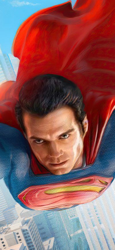 Fond d'écran iPhone Superman In City 4k