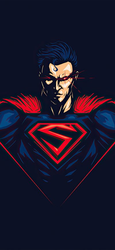 Fond d'écran iPhone Superman Red Eye Minimalism