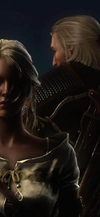 Fond d'écran iPhone Ciri And Geralt The Witcher 5k