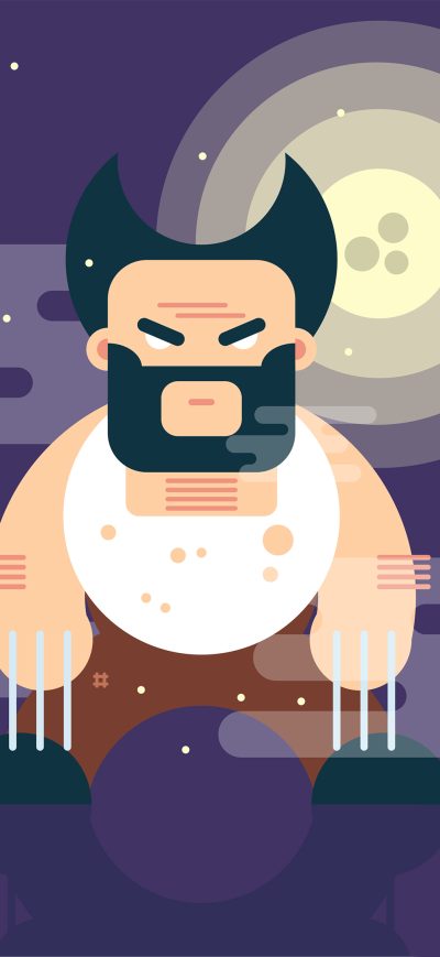 Fond d'écran iPhone Wolverine Minimal Art