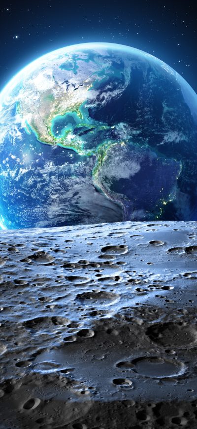 Fond d'écran iPhone Earth Moon 4k