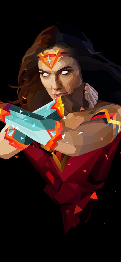 Fond d'écran iPhone Wonder Woman Abstract Art