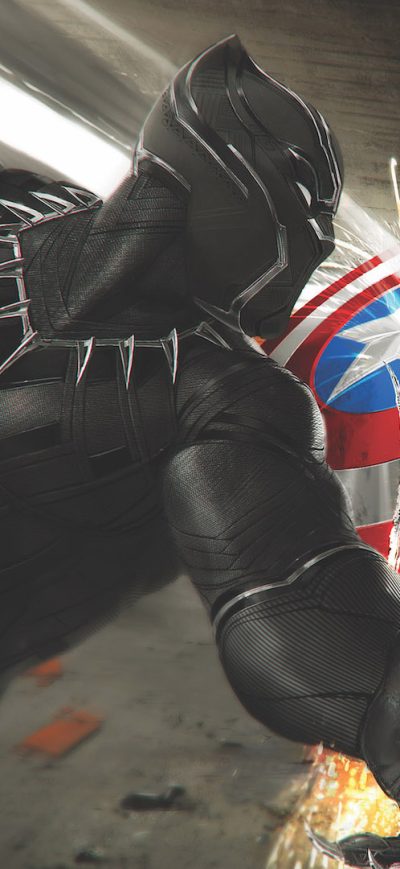 Fond d'écran iPhone Captain America Vs Black Panther