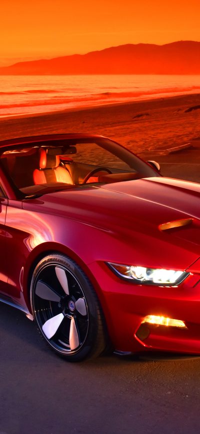 Fond d'écran iPhone Red Mustang 5k