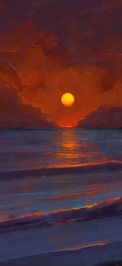 Fond d'écran iPhone Sunset Digital Art