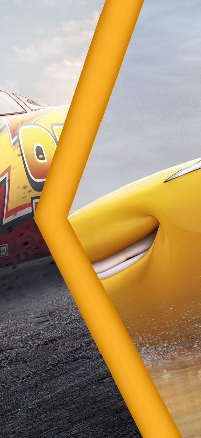 Fond d'écran iPhone Lightning McQueen Vs Cruz Ramirez Cars 3 4K