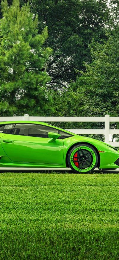 Fond d'écran iPhone Green Lamborghini Huracan