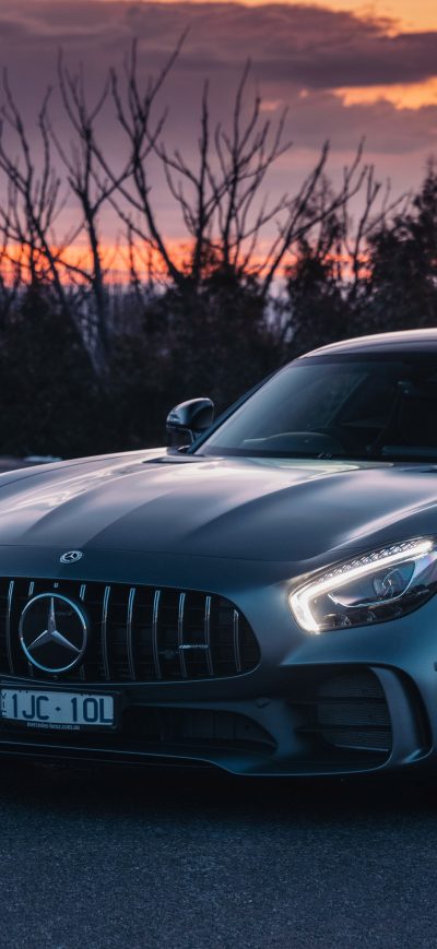 Fond d'écran AMG GTR Mercedes Benz 2018 sur iPhone