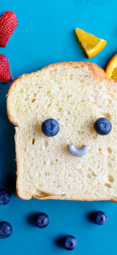 Fond d'écran iPhone Bread Blueberries Orange Strawberries Food Art
