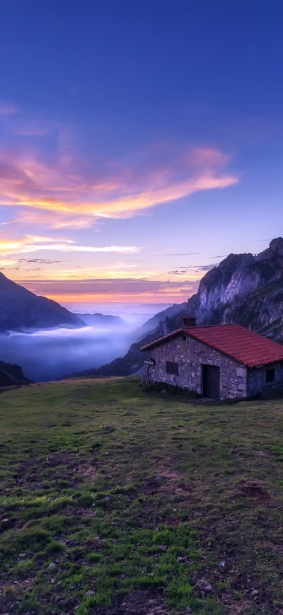Fond d'écran iPhone House In The Mountains Sunlight Nature Landscape