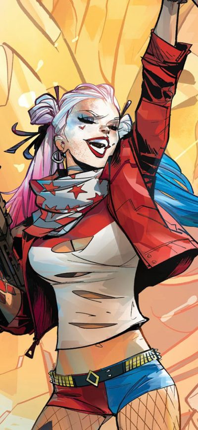 Fond d'écran Harley Quinn Comic Art sur iPhone